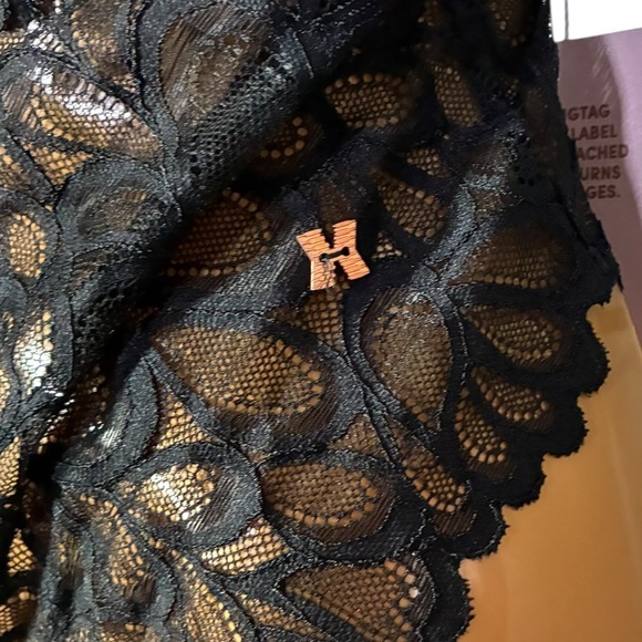 Savage X Fenty Lace Cami Bodysuit Black Medium New‎ With Tags - Picture 4 of 5
